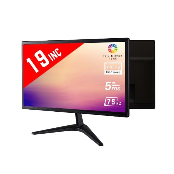 Hoparlörlü 19'' Led Monitör