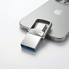 2'si 1 Arada USB 3.2 Type-C Ve USB 64GB Metal Flash Disk
