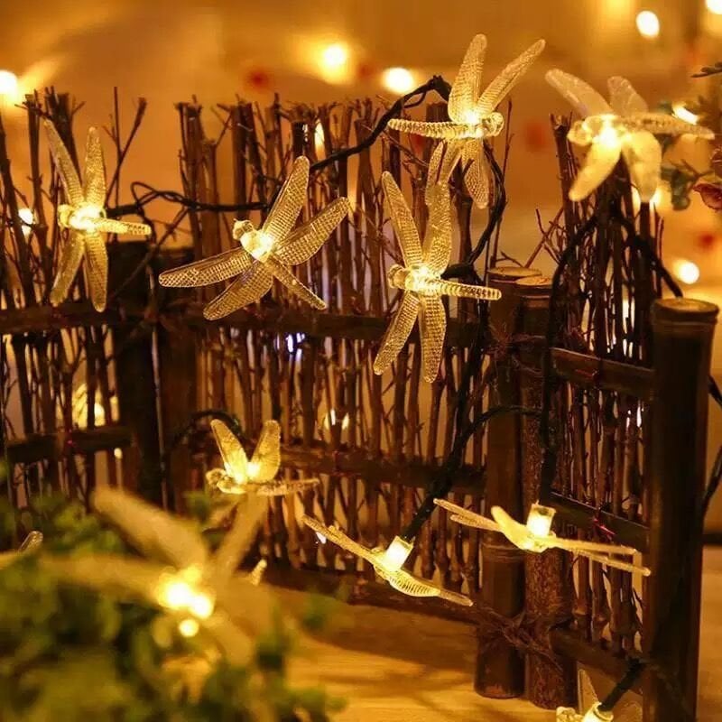 7 Metre 30 Led Yusufçuk Kuşu 8 Fonksiyonlu Solar Panelli-Gün Işığı