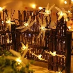 7 Metre 30 Led Yusufçuk Kuşu 8 Fonksiyonlu Solar Panelli-Gün Işığı