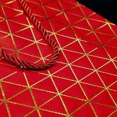 Küçük Boy Kırmızı Gold Renkli Karton Çanta