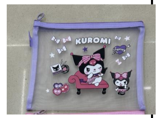 Karakterli Şeffaf Kırtasiye Çantası 10 Adet