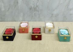 Romantik Gül Yüzük Kutusu Kare