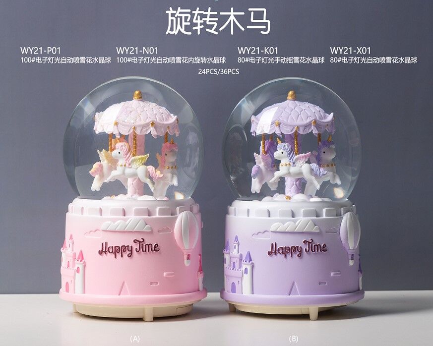 Işıklı Müzikli Orta Boy Kar Küresi