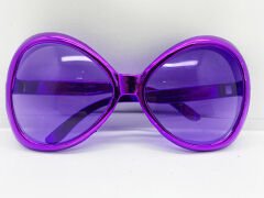 Mor Renk Yeşilçam Nostalji 80li Yıllar 90lı Yıllar Parti Gözlüğü  7x16 cm