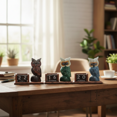 Ahşap Baykuş Takvim  Büyük Boy