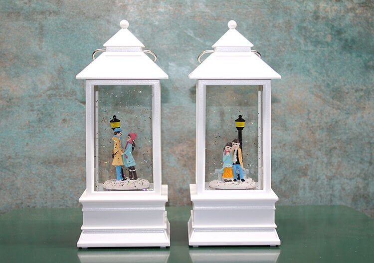 Kış Masalı Tasarımı Işıklı Müzikli Kar Küresi