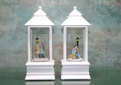 Kış Masalı Tasarımı Işıklı Müzikli Kar Küresi