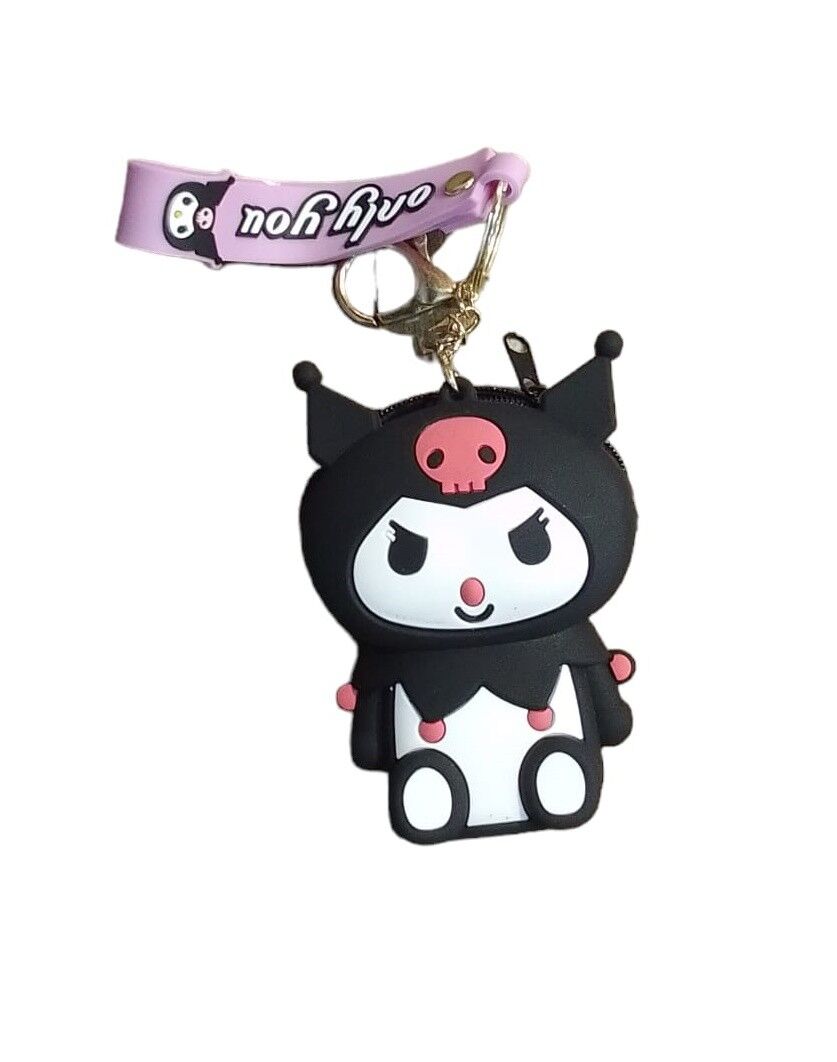 Kuromi Silikon Anahtarlıklı Çanta 12 Adet