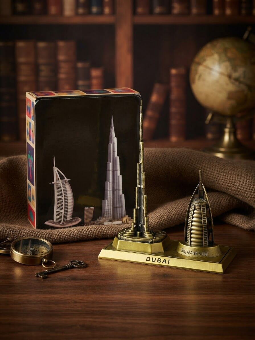 Metal Dubai Mimari Yapılar Masaüstü Hediyelik Biblo