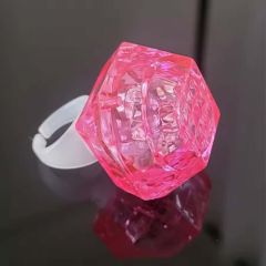Kristal Tasarımlı Led Işıklı Pembe Yüzük