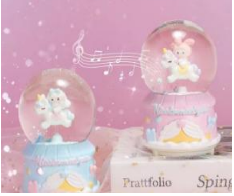 Unicorn Atı Işıklı Müzikli Püskürtmeli Büyük Boy Kar Küresi