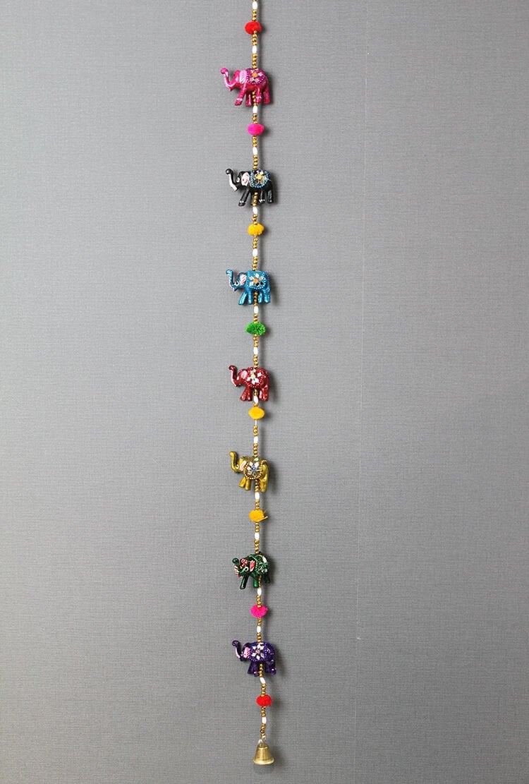 7'li Asmalı Aynalı Fil - Model 1