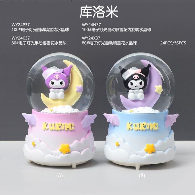 Karakterli Işıklı Müzikli Püskürtmeli Büyük Boy Kar Küresi