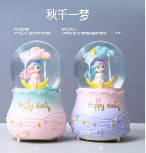 Işıklı Müzikli Püskürtmeli Büyük Boy Kar Küresi