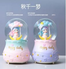 Işıklı Müzikli Püskürtmeli Büyük Boy Kar Küresi