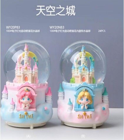 Işıklı Müzikli Püskürtmeli Büyük Boy Kar Küresi