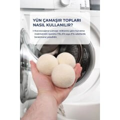 3'lü Yün Kurutma Topu Seti