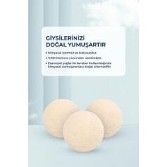 3'lü Yün Kurutma Topu Seti
