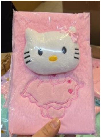 Karakterli Tüylü Defter Pembe