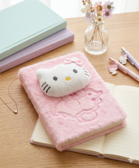 Karakterli Tüylü Defter Pembe