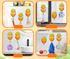 Havuç Tasarımlı Otomatik Açılan Yapışkanlı Askı