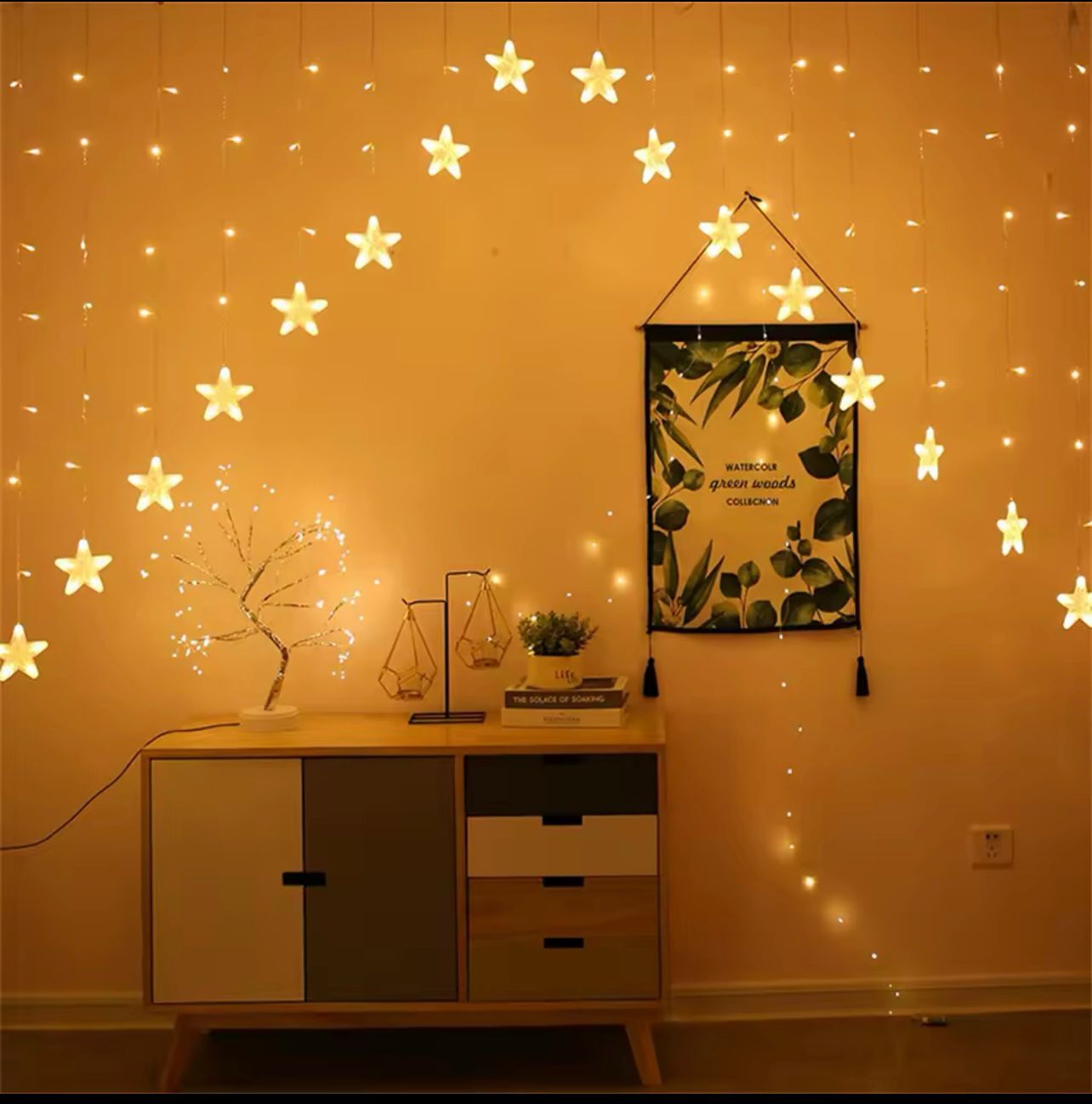 Yıldızlı Perde Led Günışığı Fişli