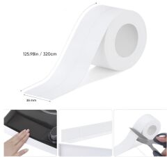 BEYAZ Su Sızdırmaz Lavabo Kenar Bandı (3.2m)