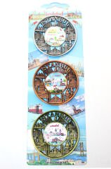 İstanbul Temalı Metal Magnet 3'lü Set Model 2