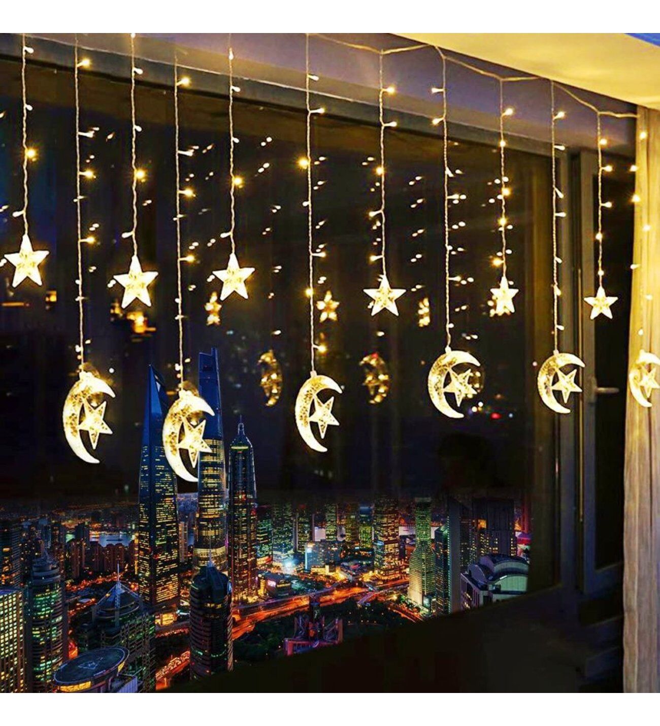 Ay Yıldız Perde Led Günışığı Fişli