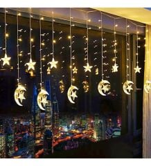 Ay Yıldız Perde Led Günışığı Fişli