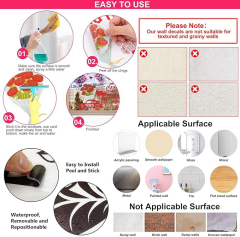 Tropikal Bitkiler Duvar Stickerı Model D