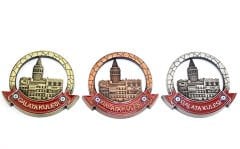 İstanbul Temalı Metal Magnet Galata Kulesi Yuvarlak Tasarım