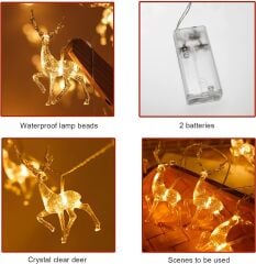 2m 10 adet Geyikli İp Led Işık MZ-11