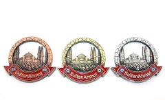 İstanbul Temalı Metal Magnet Sultanahmet Yuvarlak Tasarımlı