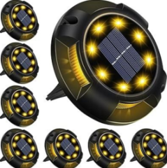 4'lü Solar Panelli Kazıklı Zemin Solar Ledi 8+4 Led GÜN IŞIĞI