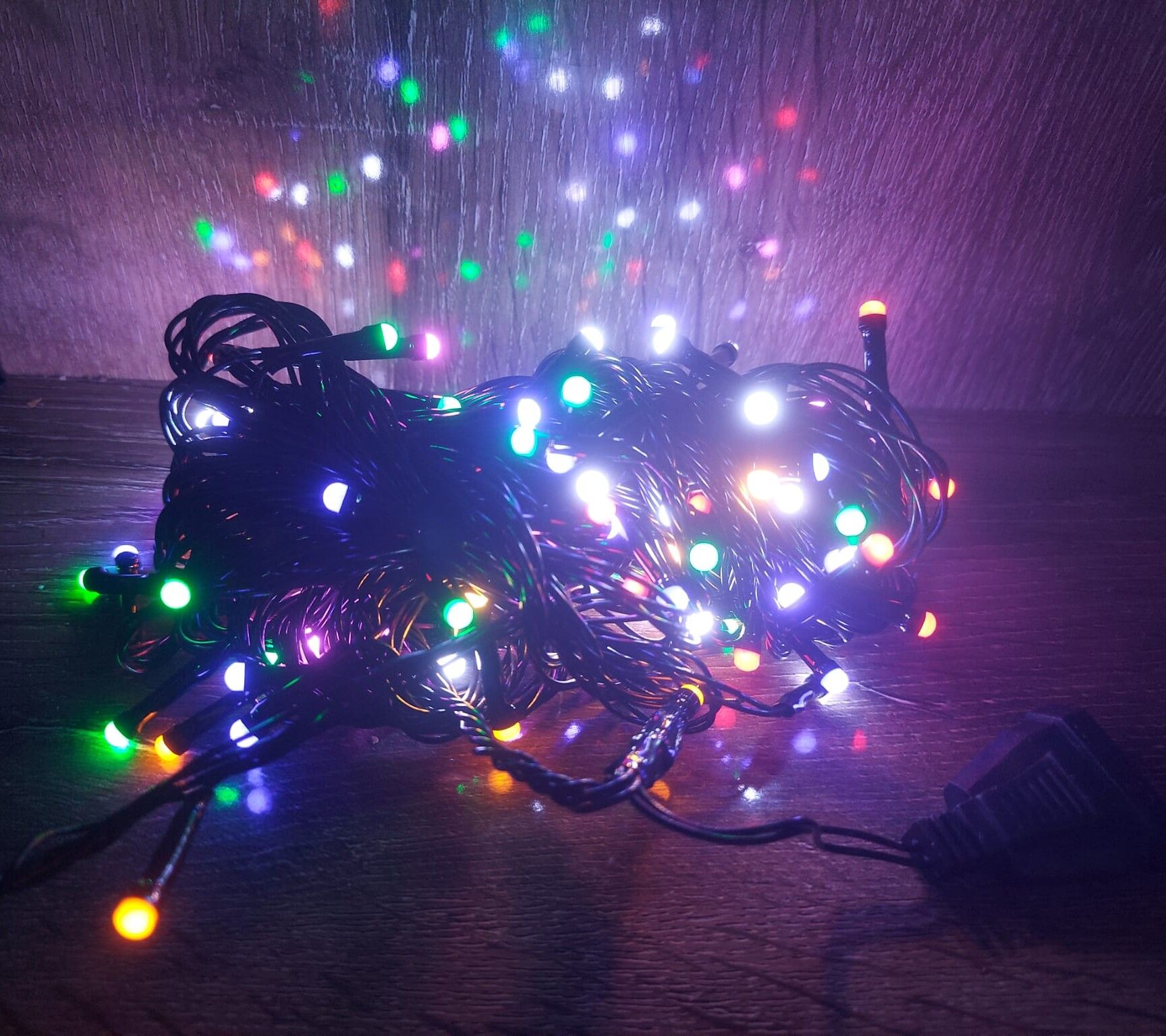 10 Metre 100 Led Damla Uçlu Led Işık RGB Işık Siyah Kablo