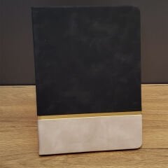 Toptan Siyah Çizgili Deri Defter