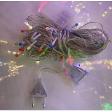 10 Metre 100 Led Damla Uçlu Led Işık Kırmızı Işık Şeffaf Kablo