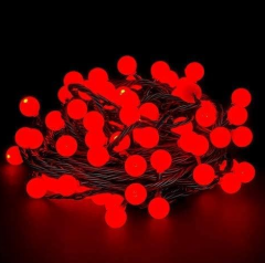 5 Metre 28 Led Kırmızı Işık Siyah Kablo Fişli