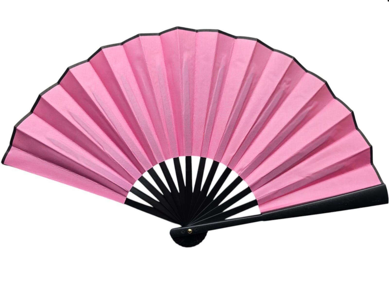 Plastik Kumaş Yelpaze 12'li Pembe