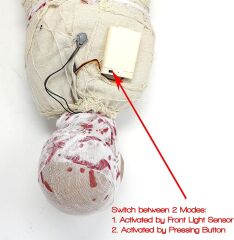 Halloween Sensörlü Işıklı Hareketli Mumya