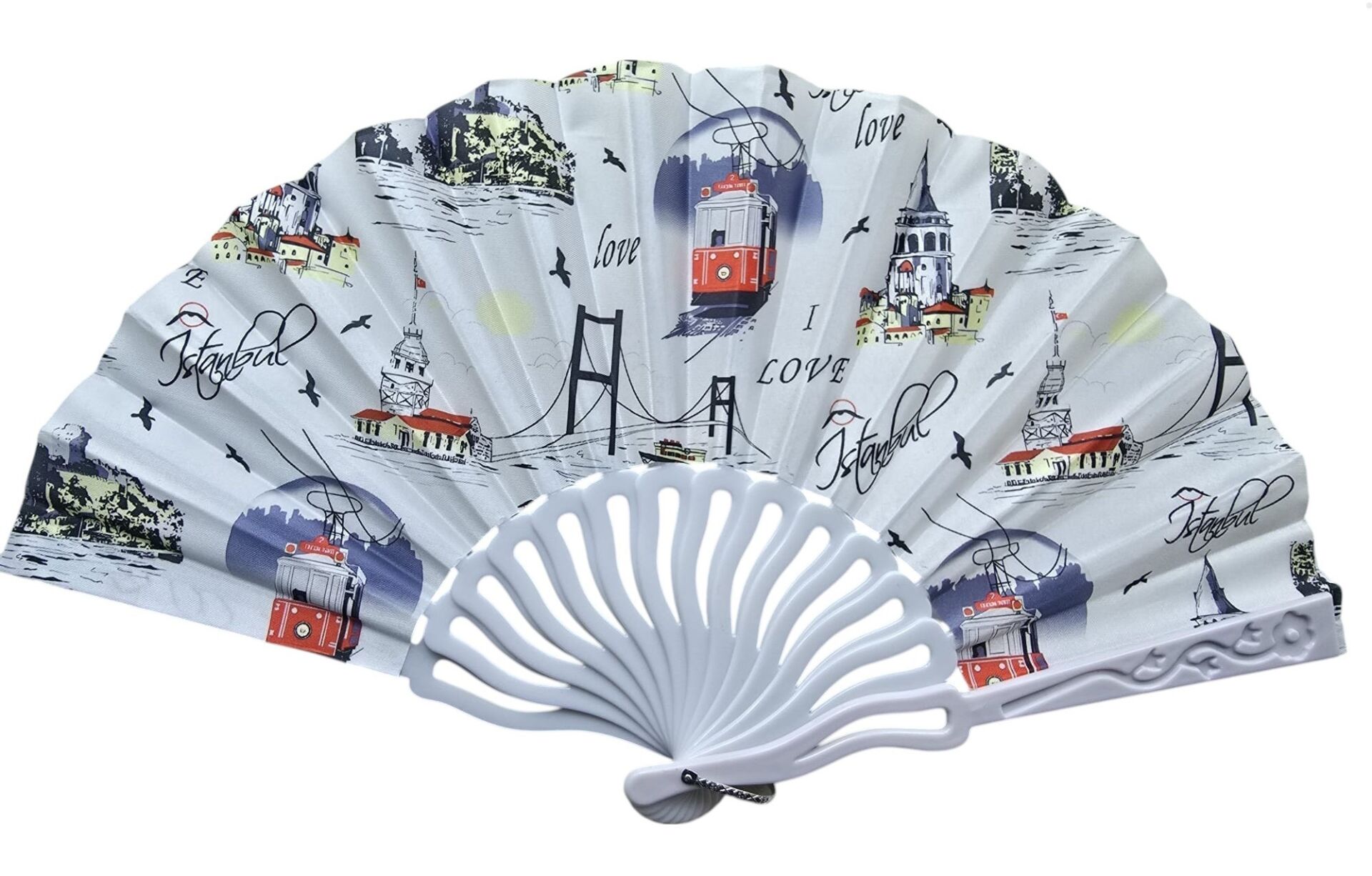 Plastik Kumaş Yelpaze 12'li