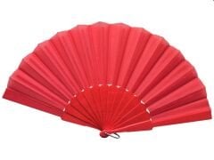 Plastik Kumaş Yelpaze 12'li Kırmızı