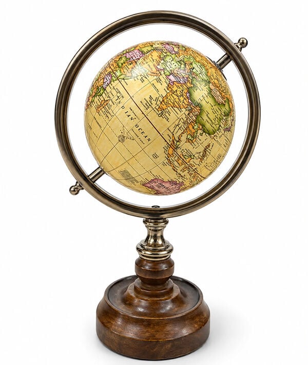 Ahşap Ayaklı Dekoratif Dünya Küre 3191
