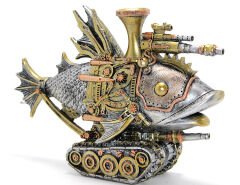 Steampunk Polyester Tasarım Balık Figürü