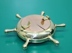 Pirinç Dümenli Kapaklı Küllük