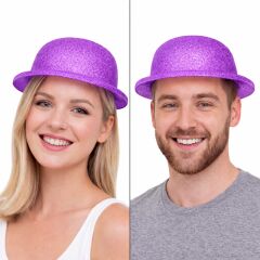 Glitter Simli Melon Şapka 9’lu Set - 9 Renk Parti ve Kostüm Şapkası