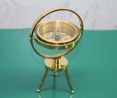 Pirinç Masa Üstü Pusula Model 2