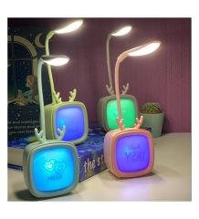 Tv Şeklinde Led Masaüstü Lambası Pembe